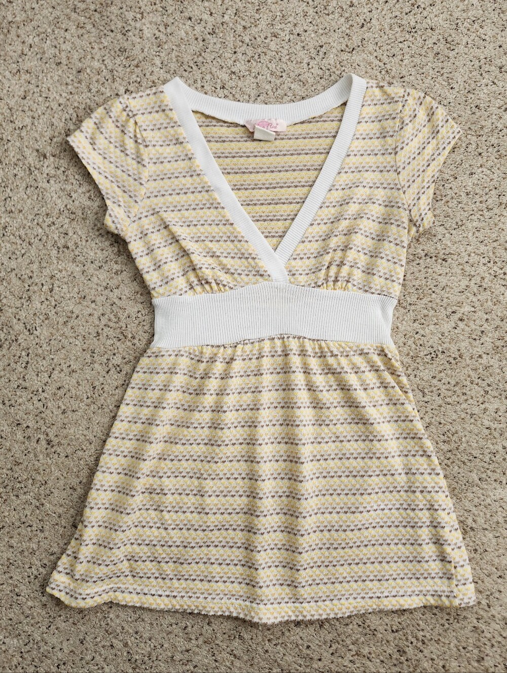 Ultra Flirt Y2k Yellow Heart Babydoll Top